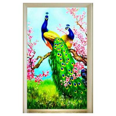 

New Style 5D DIY Diamond Embroidery Paintings Rhinestone Pasted Cross Stitch Kits Lover Peacock Diamond Mosaic Room Decor