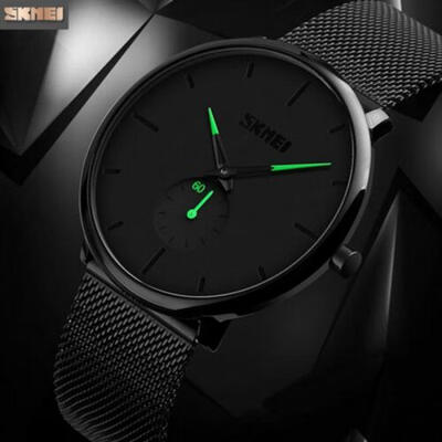 

Luxury Mens Analog Ultra Slim Mesh Stainless Steel Dress Wrist Watch Waterproof