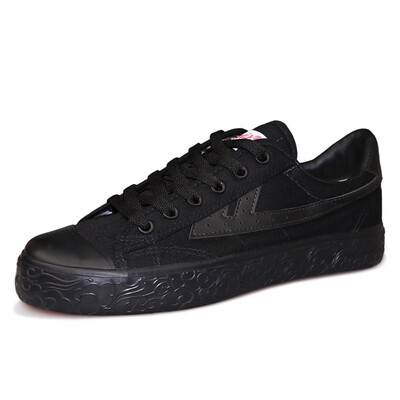 

Warrior canvas shoes low to help casual couple models with flat-bottom sports WL0003T black&black 42 larger one yard