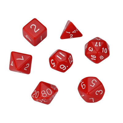 

Siaonvr 7Pcs Pearl Grain D4-D20 Multi Sided Dices Set For TRPG game