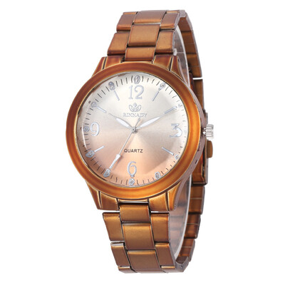 

Gradient dial steel belt fashion digital ladies watch simple student watch