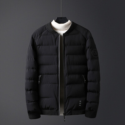 

Toponeto Mens Fashion Autumn Winter Padded Cotton Jacket Long Sleeve Solid Thermal Coat