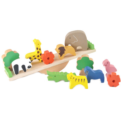 

Wooden Toys Cartoon Animal Seesaw Wood Balance Blocks Educational Toys Children Learning Game Toy Kids Best Gift