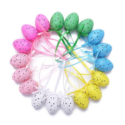 

18pcs Dove Egg Easter Eggs Hand Painted Easter Decorative Toys Kids Pendant