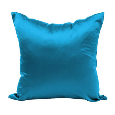 

Simple Satin Silk Solid Color Throw Pillow Case Sofa Waist Cushion Cover