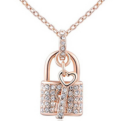 

Women Charm Lady Jewelry Pendant Rose Gold Century Chain Necklace