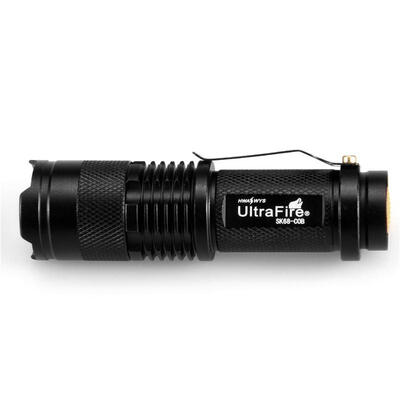 

SK68-COB dual light source LED 500 lumens 4 speed telescopic light flashlight - black
