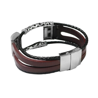 

〖Follure〗Replacement Leather Wristband Band Strap Bracelet For Fitbit Charge 2 BK