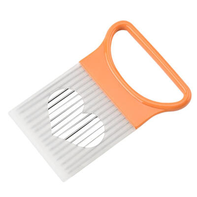 

Onion Cutter Stainless Steel Vegetables Tomato Slicer Holder Meat Needle