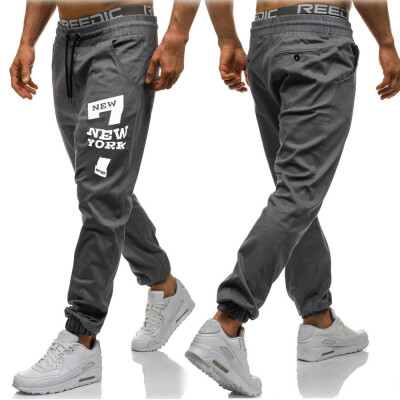 

SUNSIOM Mens Track Pants Casual Sport Gym Jogging Jogger Pencil Pants Long Trousers