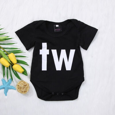 

Newborn Infant Baby Twins Matching Outfits Clothes Set Romper Bodysuit Playsuit