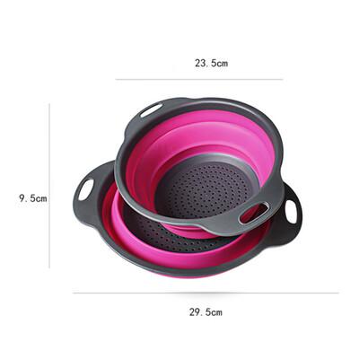 

1PC Food Grade Folding Collapsible Colander Strainer Kitchen Fruit Filter Basket