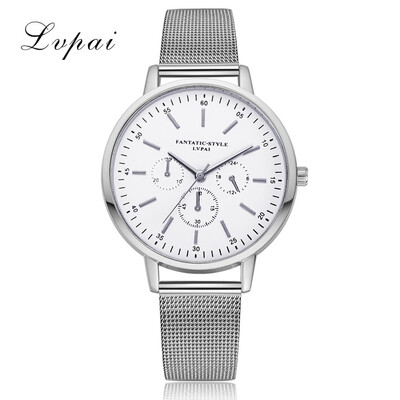 

Top Lvpai Womens Watches Simple Scale Dial Ladies Quartz Wristwatch Business Mesh Belt Strap Clock Reloj Mujer 50