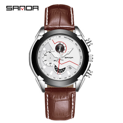 

Mens Watches Top Brand Luxury Waterproof Mens Watch Multi-function Casual Fashion Sports Leather Quartz Clock Relogio Masculino