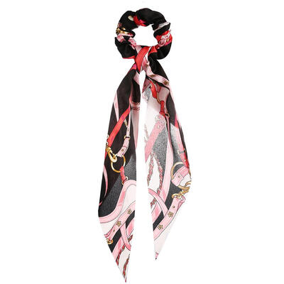 

Retro Print Ribbon Hair Rope Women Scrunchie Ponytail Elastic Rubber Band