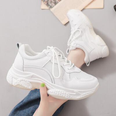 

Mhysa 2019 New Fashion Women Sneakers Thick Sole Ladies Platform Shoes Web Celebrity Chunky women Dad Sneakers Chaussures Femme