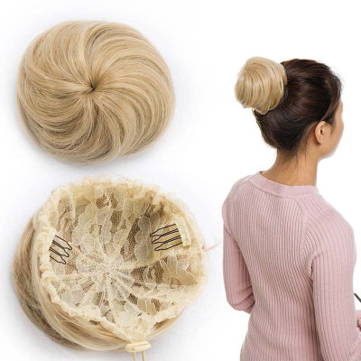 

Messy Hair Bun Chignons Synthetic Hair Extensions Wavy Updo Scrunchy Hairpieces