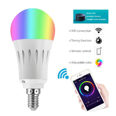 

2198 Smart WIFI LED Bulb WIFI Light RGB Multicolor LED Bulb 9W E2627 Dimmable Light Phone Remote Control Compatible with Alexa Go