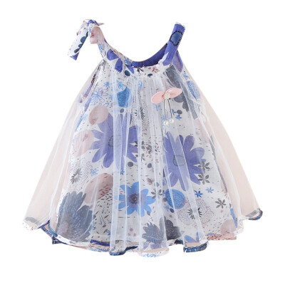 

0-3T Summer Sellingly Fashion Baby Girls Sleeveless Princess Dress Children Print Dresses