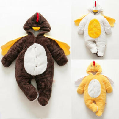 

Thanksgiving Newborn Baby Girl Boy Turkey Clothes Cute Costume Hooded Romper Set