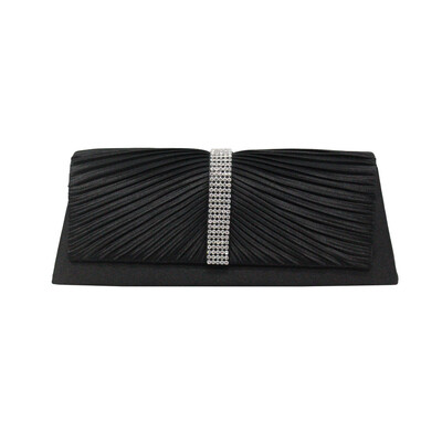 

Tailored Fashion Women Solid Ruched Party Bag Chain Phone Evening Bag