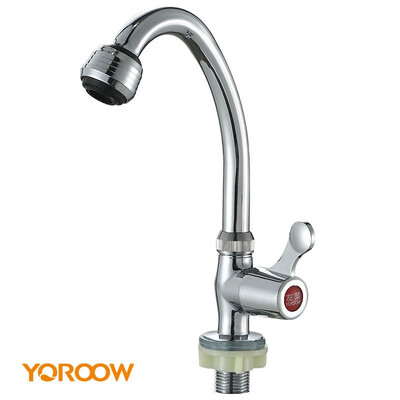 

YOROOW polish&chrome finish cold water zinc body kitchen faucet with flexible hole for Southeast Asia India