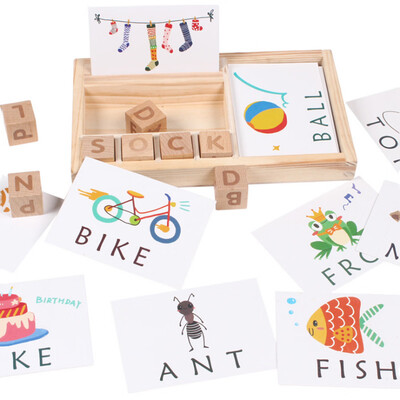 

〖Follure〗Wooden English Spelling Alphabet Letter Game Early Learning Educational Toy Kids
