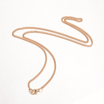 

Iron Necklace Making Twisted Curb Chain with Alloy Lobster Clasp Light Gold 2433"
