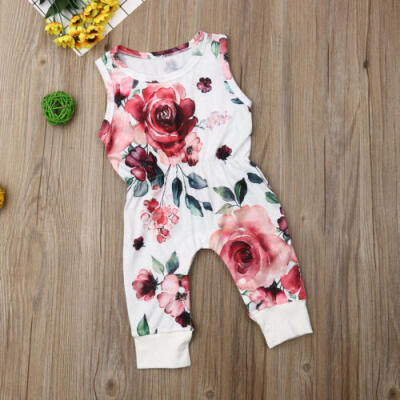 

Flower Infant Baby Girl One-Piece Romper Jumpsuit Bodysuit Clothes Outfits Set