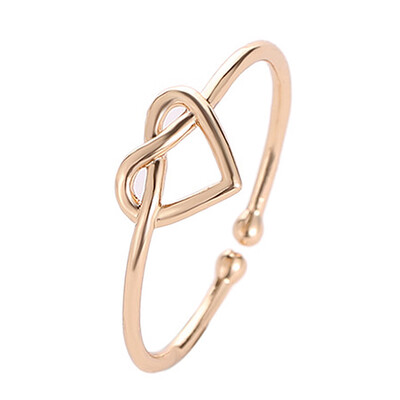 

Minimal Minimalist Heart Knot Rings For Women Men Gold Silver Color Vintage Ring Everyday Jewelry Simple Gifts