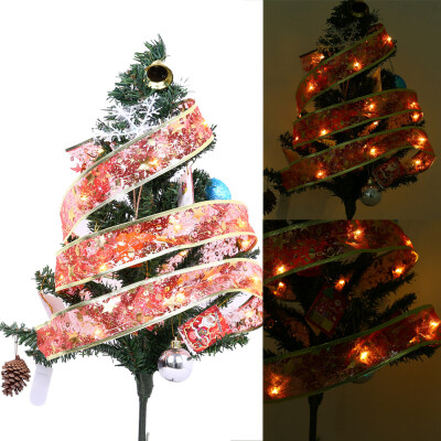 

〖Follure〗Christmas Party Decoration 1m Ribbon Night Light Christmas tree LED String