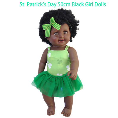 

Tailored Black Girl Dolls African American Play Dolls Lifelike 50cm Baby Play Dolls GN