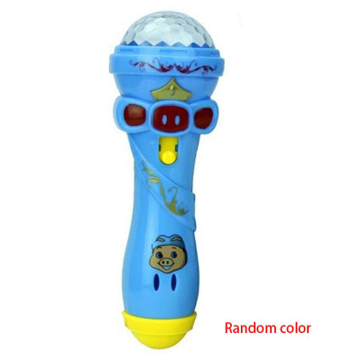 

Kids Cartoon Lighting Microphone Mic Karaoke Stick Light Projector Children Gift Toy Random Color