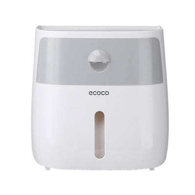 

Wall-Mount Bathroom Plastic Tissue Dispenser Paper Towel Storage Drawer Box
