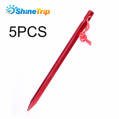 

5x 9 Aluminum Alloy Outdoor Camping Trip Tent Peg Ground Beach Nail Stakes Tri