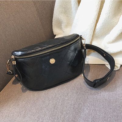 

Spring&summer ns super fire bag female 2019 new Korean fashion rhombic embroidered line chest bag wild wide shoulder strap chest bag