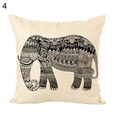 

45x45cm Cartoon Elephant Throw Pillow Case Cushion Cover Sofa Bed Car Home Decor