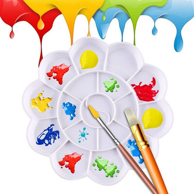 

〖Follure〗18 Grid Watercolor Plastic Oil Paint Painting Tray Mixing Palette Artist Drawing