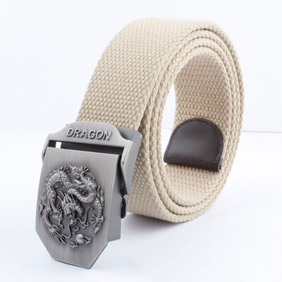 

Chinese style Men Belt Automatic buckle men casual dragon Belt Men thickening Canvas Belt Outdoor Men tidal current cowboys Belt