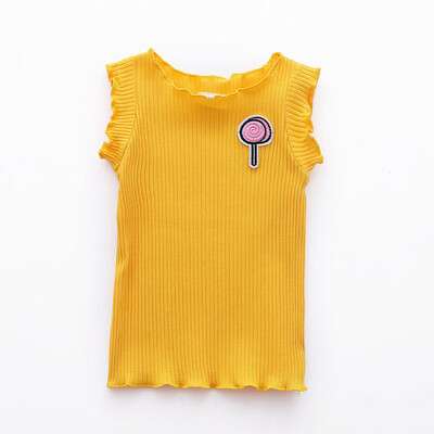 

Children Kids Girl Toddler Sleeveless Cartoon Fruit Embroidery Vest Tops Clothes