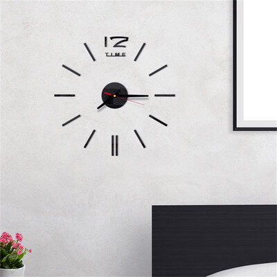 

Gobestart 3D DIY Roman Numbers Acrylic Mirror Wall Sticker Clock Home Decor Mural Decals