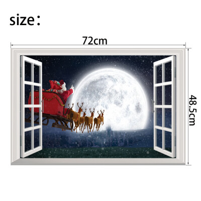 

〖Follure〗Christmas Holiday Window 3d Wall Stickers Christmas Decoration 3D Wall Stickers