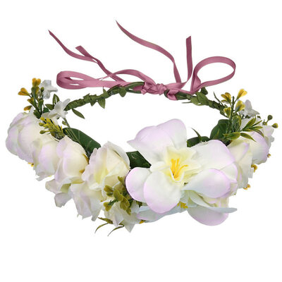 

Handmade Adjustable Bridal Wedding Wreath Handband Headwear Beach Vacation Decor
