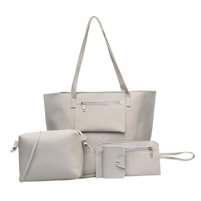 

4pcsset Litchi Pattern Shoulder Handbags Clutch Women Totes Card Holder