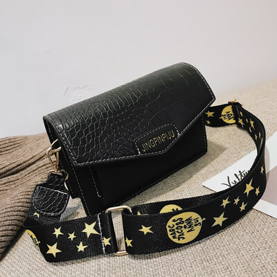 

Ins textured crocodile fashion womens bag 2019 new bag casual Joker broadband small shoulder Messenger bag