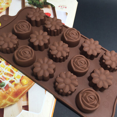 

Gobestart Cavity Silicone Flower Rose Chocolate Cake Soap Mold Baking Ice Tray Mould