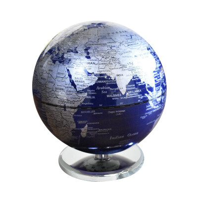 

Fun globe 5 inches 13cm Gem music bell navy blue globe - small world