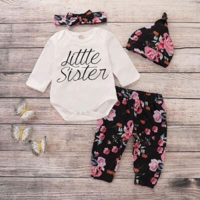 

Newborn Infant Baby Girl Outfits Clothes Set Romper BodysuitPants Leggings