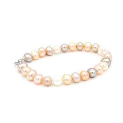 

Qingtian zhenzhu multicolored freshwater pearl bracelet color freshwater pearl s925 silver color 16338