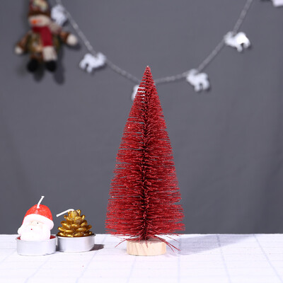 

Gobestart Christmas Tree Mini Pine Tree With Wood Base DIY Crafts Home Table Top Decor